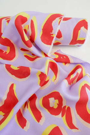 Thelma - Printed Viscose Twill | Electric Lilac