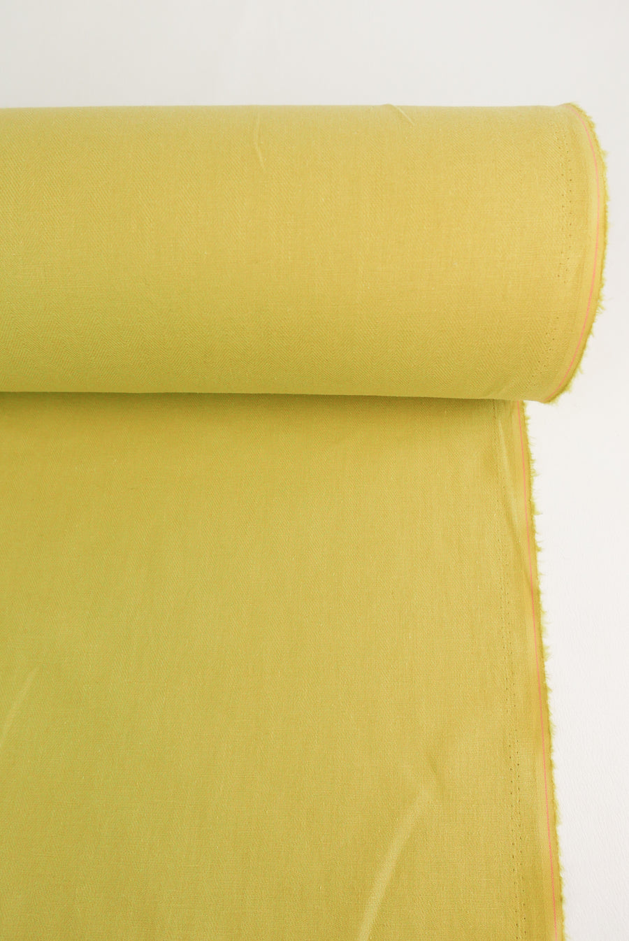 Hallie - Italian Herringbone Linen | Key Lime