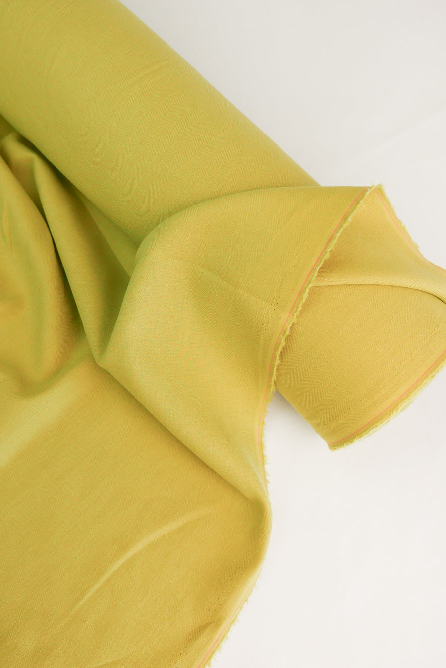 Hallie - Italian Herringbone Linen | Key Lime