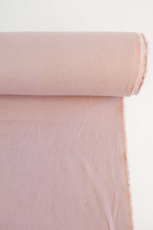 Hallie - Italian Herringbone Linen | Dusky Pink