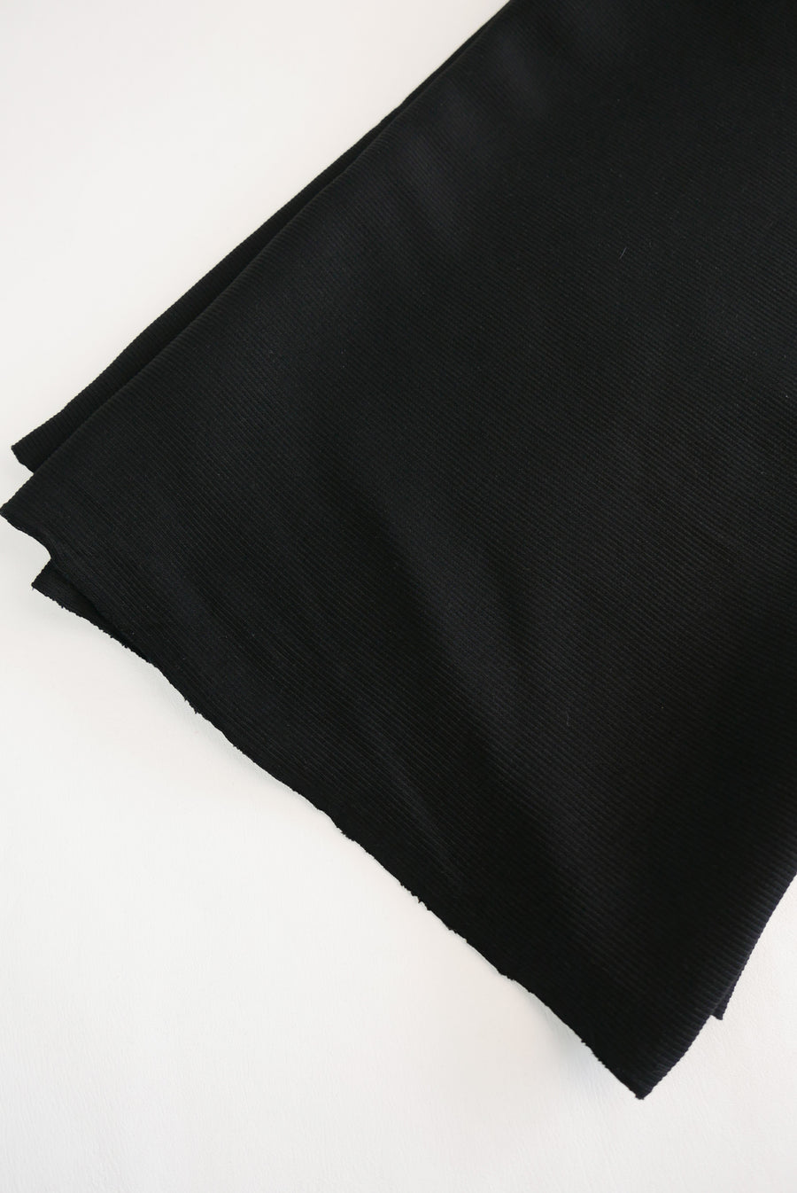 American Fleece - Heavy Knitted Ribbing | Black