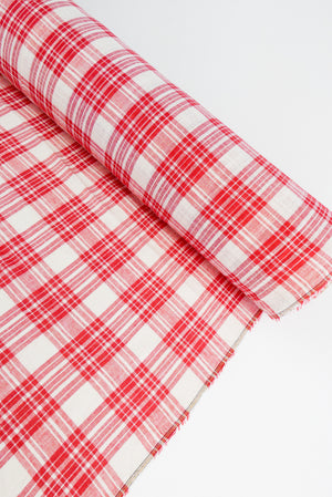 Lucy - Yarn Dyed Linen Check | Chilli