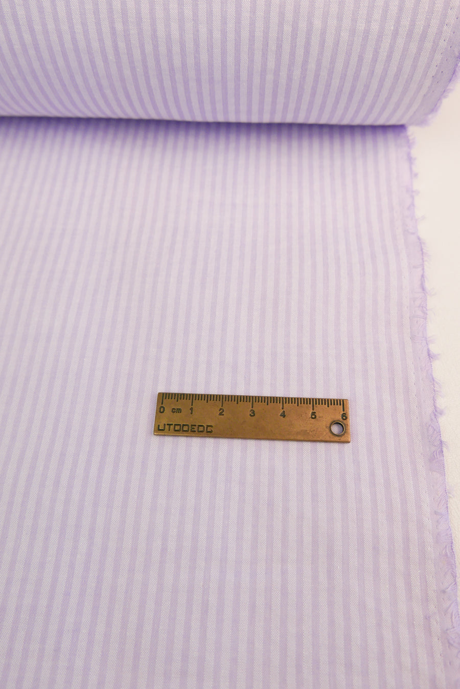 June - Seersucker Cotton Stripe | Lilac