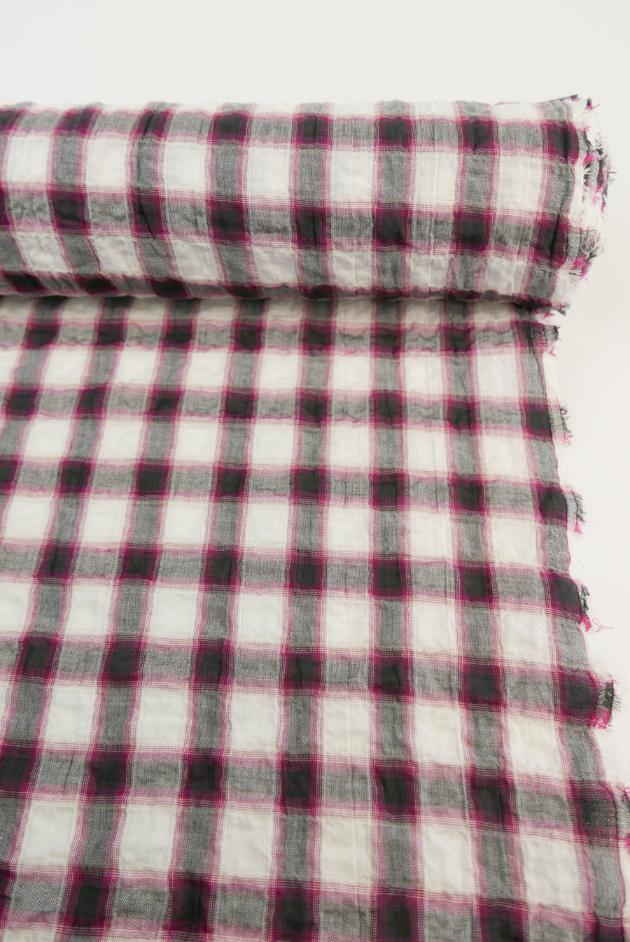 Parfait - Seersucker Cotton Check | Boysenberry