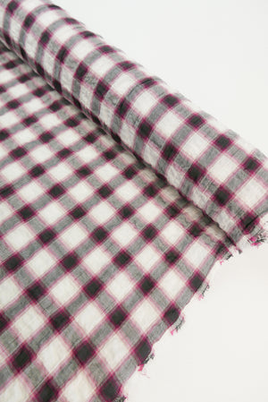 Parfait - Seersucker Cotton Check | Boysenberry