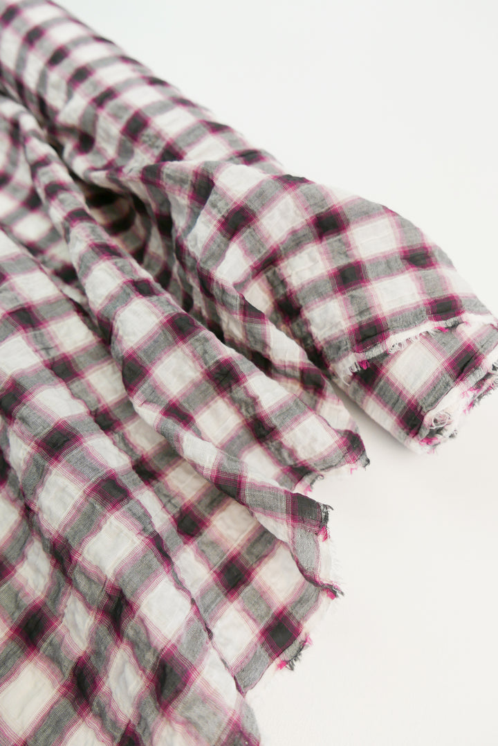 Parfait - Seersucker Cotton Check | Boysenberry