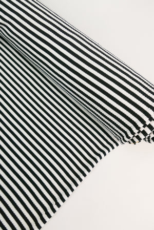 Stripe Lightning Jacquard - Cotton Knit | B&W Stripe