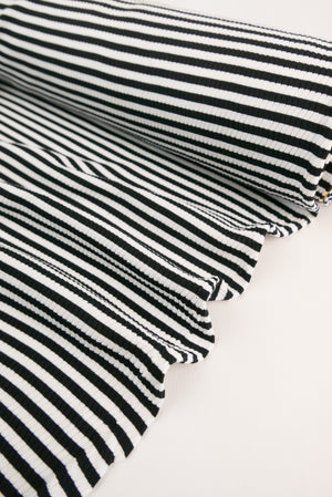 Stripe Lightning Jacquard - Cotton Knit | B&W Stripe