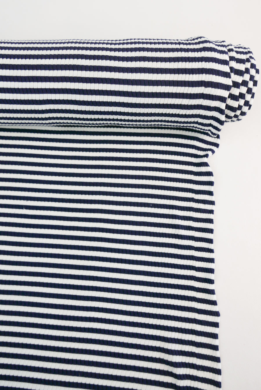 Stripe Lightning Jacquard - Cotton Knit | Navy Stripe