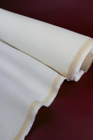 Doris - European Chevron Linen | Eggshell (LAST CUT - 3.3M)