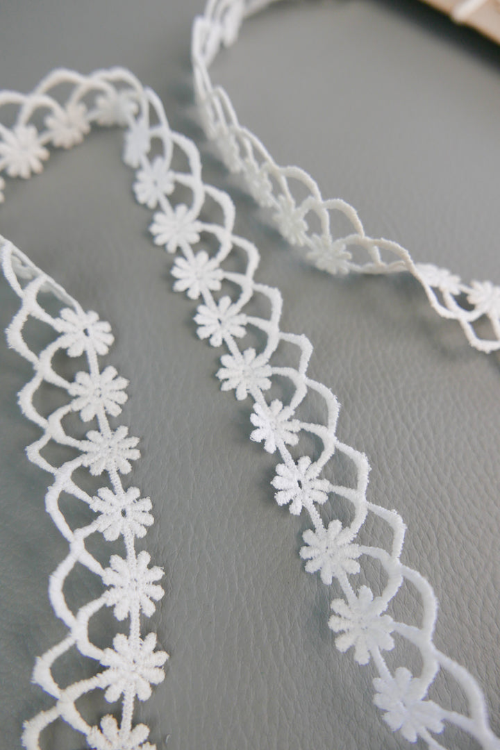 #69 Archival German Guipure Lace - 2cm | Off-White