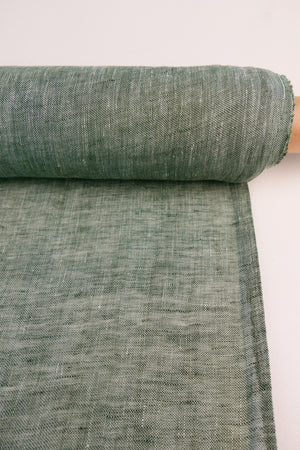 Isabella - Basket Weave Linen | Basil