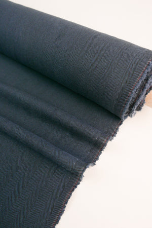 Lucia - Double-Faced Printed Linen | Blue Stone (LAST CUT - 2.1M)