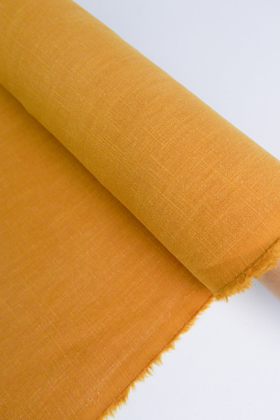 Jill - Crosshatch Heavyweight Linen | Ochre