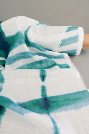 Hokusai - Linen Tie Dye | Aquamarine