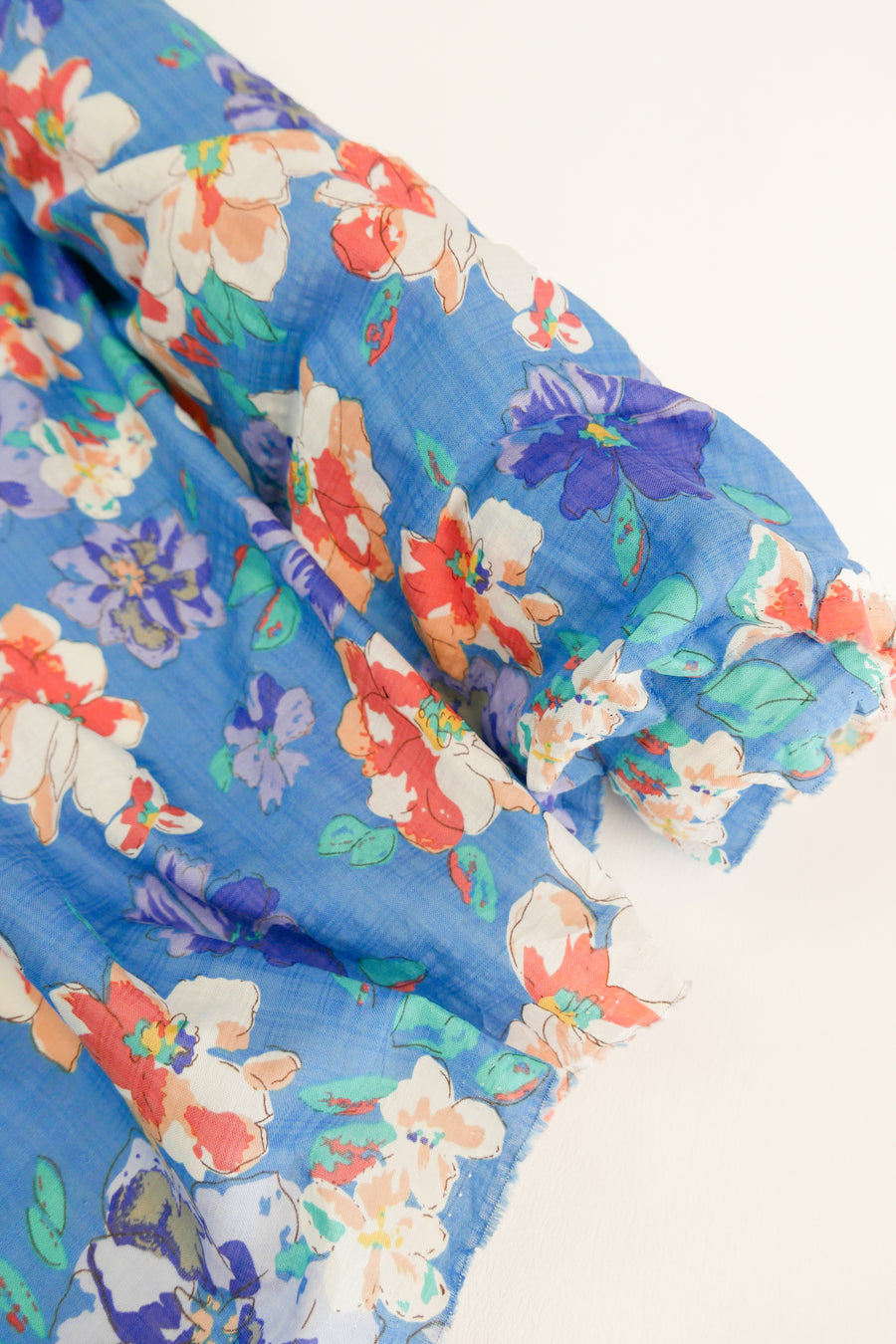 Fleur - Printed Linen Cotton | Iced Tea