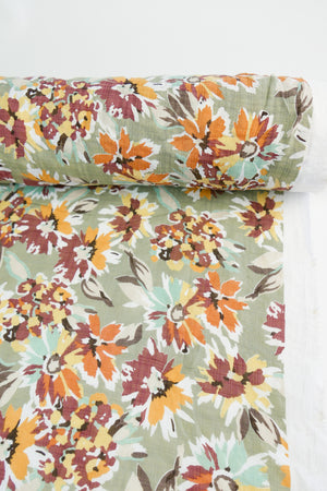 Fleur - Printed Linen Cotton | Sage