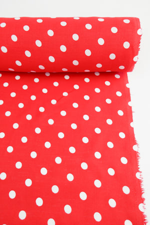 Spencer - Printed Linen | Scarlet