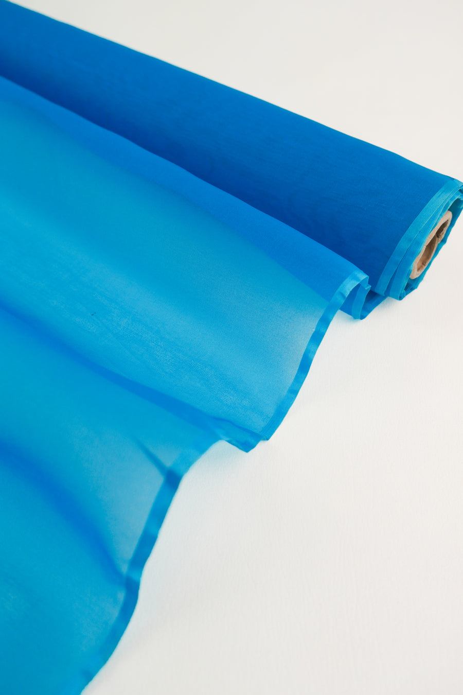 Ex-Designer Polished Silk Organza | Sky Blue