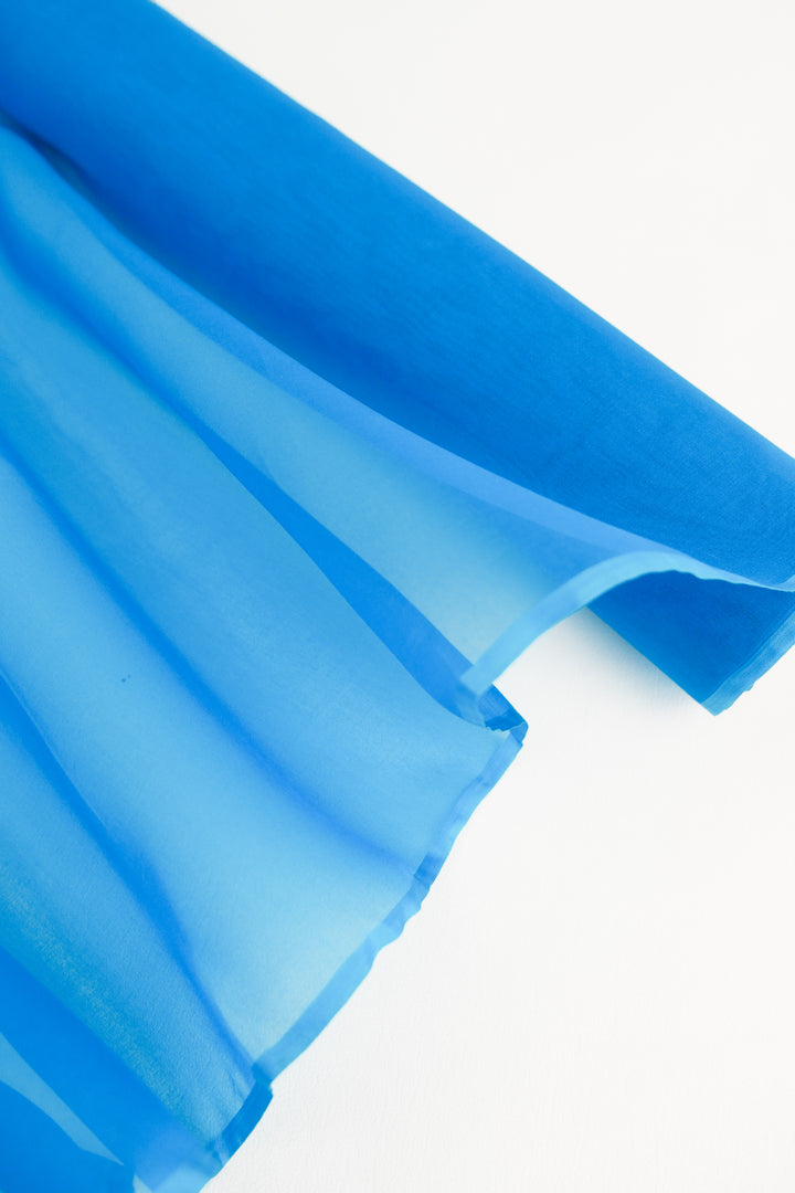 Ex-Designer Polished Silk Organza | Sky Blue