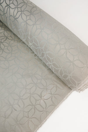 Ex-Designer Silk Jacquard | Antique Silver