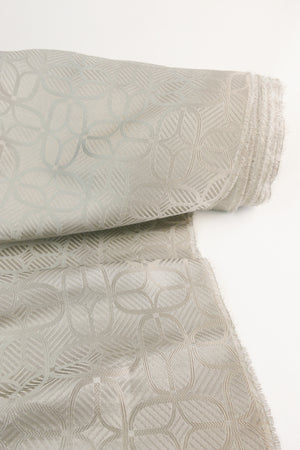 Ex-Designer Silk Jacquard | Antique Silver