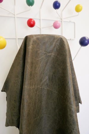 Italian Lamb Hide | Distressed Olive