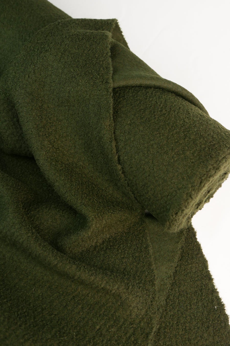 Sherpa  - Boiled Wool Coating | Olive (LAST CUT - 2.6M)