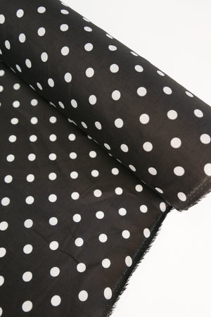 Spencer - Printed Linen | Black (LAST CUT - 1M)