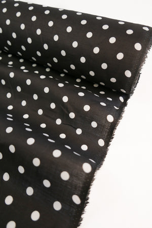 Spencer - Printed Linen | Black (LAST CUT - 1M)