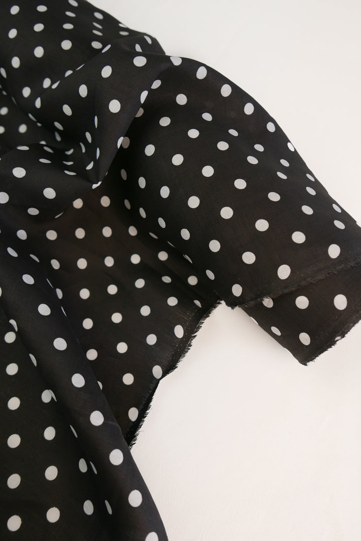 Spencer - Printed Linen | Black (LAST CUT - 1M)