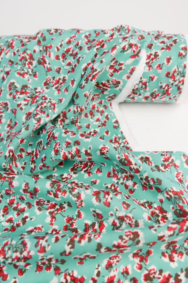Carnation - Printed Viscose | Peppermint