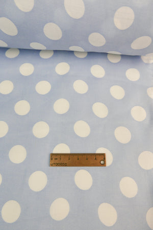 Bowie - Printed Linen | Powder Blue (LAST CUT - 3.2M)