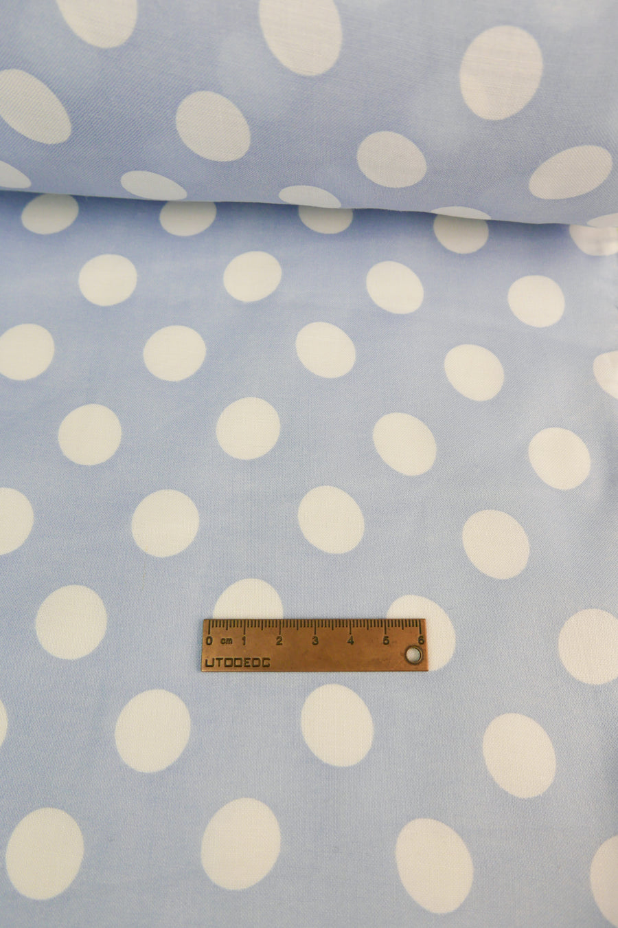 Bowie - Printed Linen | Powder Blue (LAST CUT - 3.2M)
