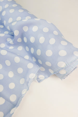 Bowie - Printed Linen | Powder Blue (LAST CUT - 3.2M)