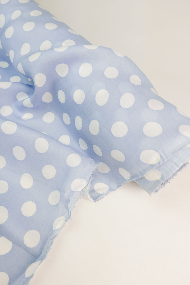 Bowie - Printed Linen | Powder Blue (LAST CUT - 3.2M)