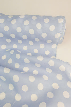 Bowie - Printed Linen | Powder Blue (LAST CUT - 3.2M)