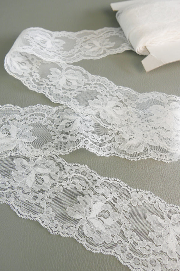 #75 Archival Dutch Chantilly Lace - 7.5cm | Off-White
