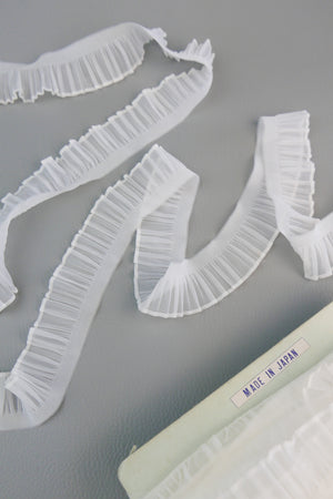 #72 Archival Japanese Ruffle Trim - 3cm | Off-White