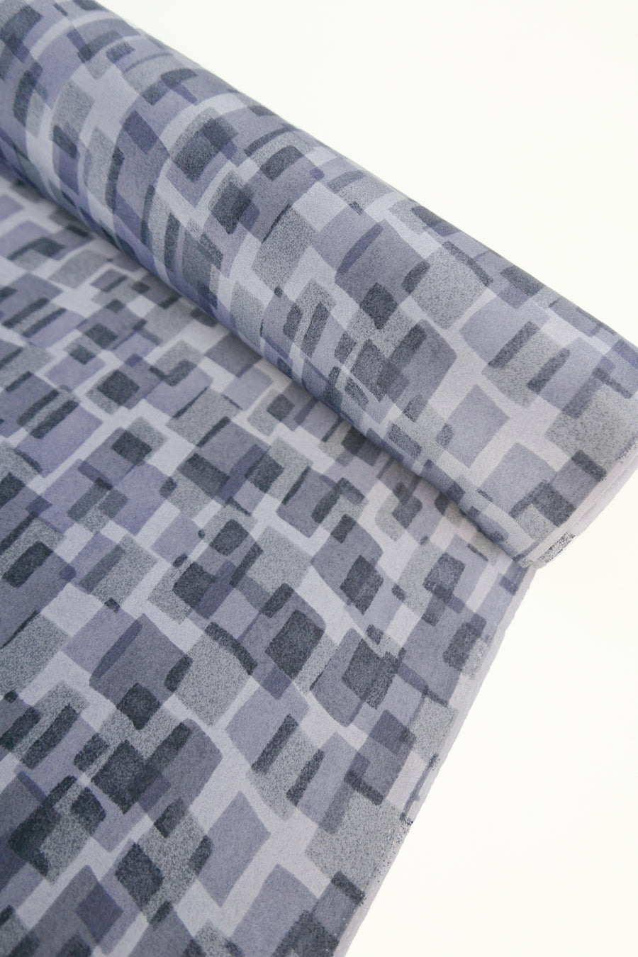 Ex-Designer - Printed Silk Crepe De Chine | Blue Dusk