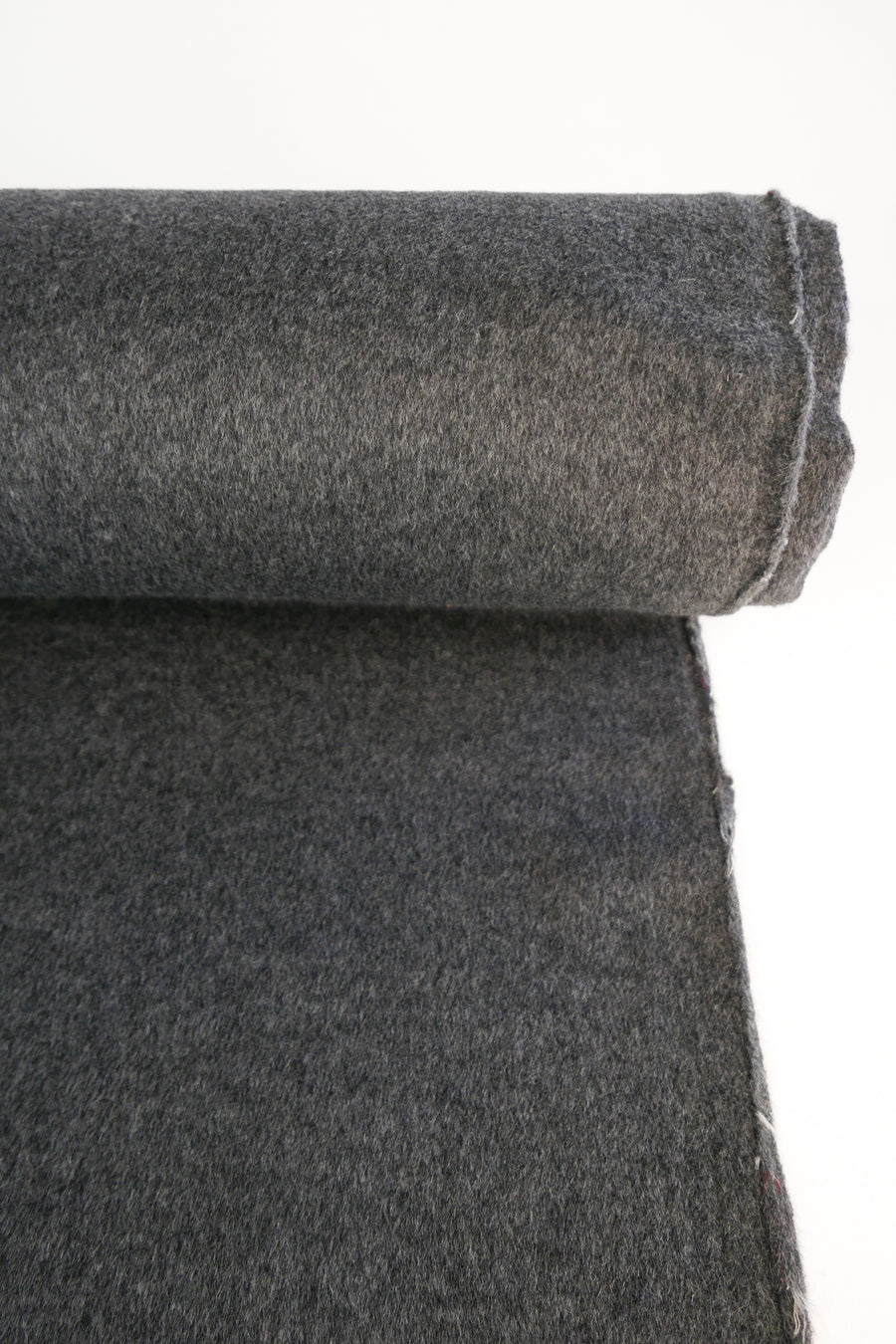 Boiled Wool Cashmere Coating | Charcoal