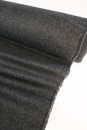 Boiled Wool Cashmere Coating | Charcoal
