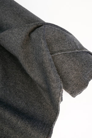 Boiled Wool Cashmere Coating | Charcoal