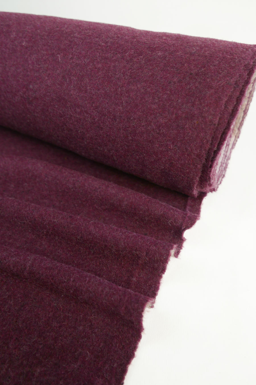 Giulia - Double Faced Boiled Wool | Berry