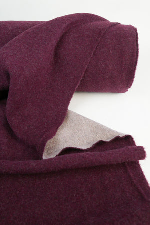 Giulia - Double Faced Boiled Wool | Berry