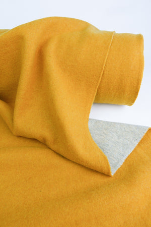 Giulia - Double Faced Boiled Wool | Ochre
