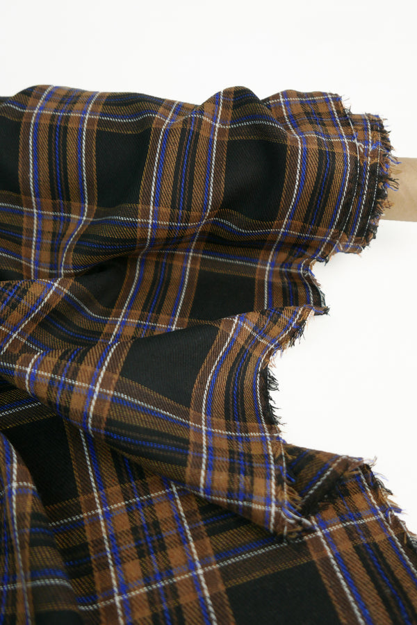 Franklin - Tartan Wool Flannel | Dark Oak (LAST CUT - 1.6M)