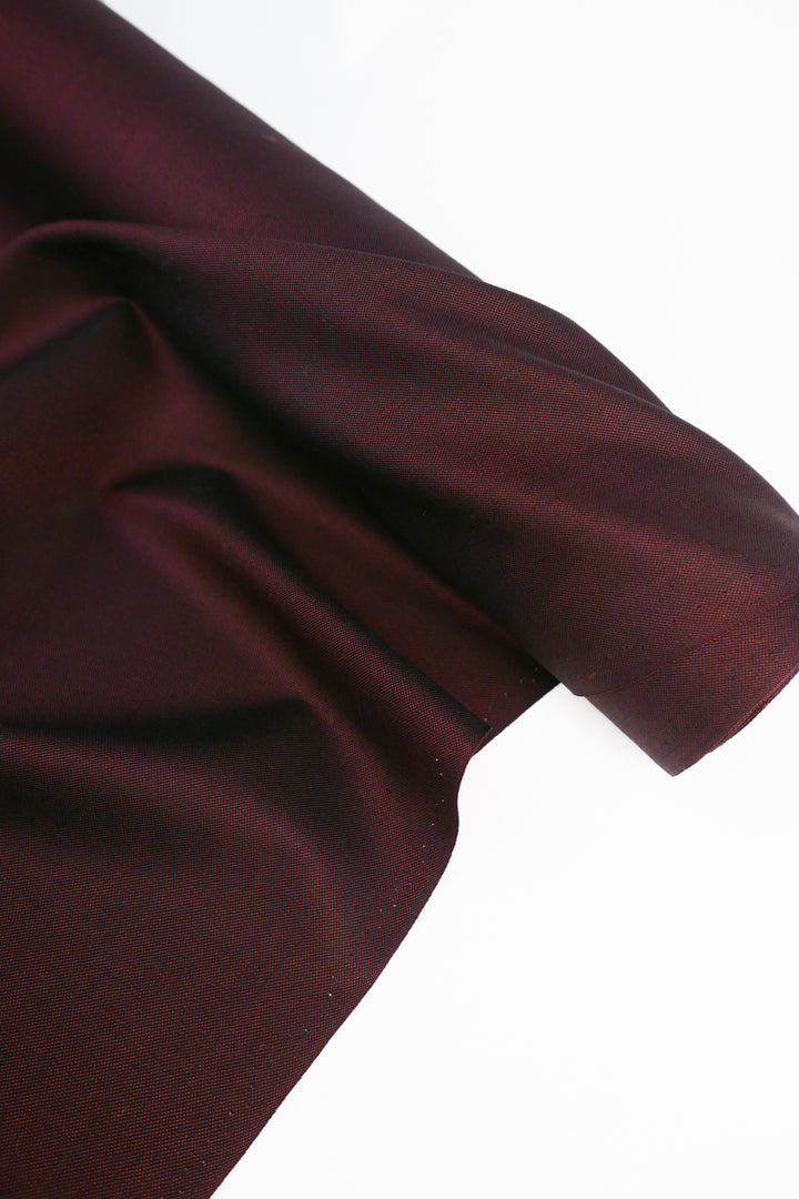 Japanese Pure Wool Shot Suiting | Ruby
