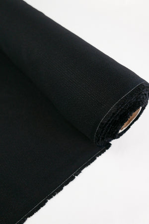 Berlin - Linen Tencel Basket Weave | Noir