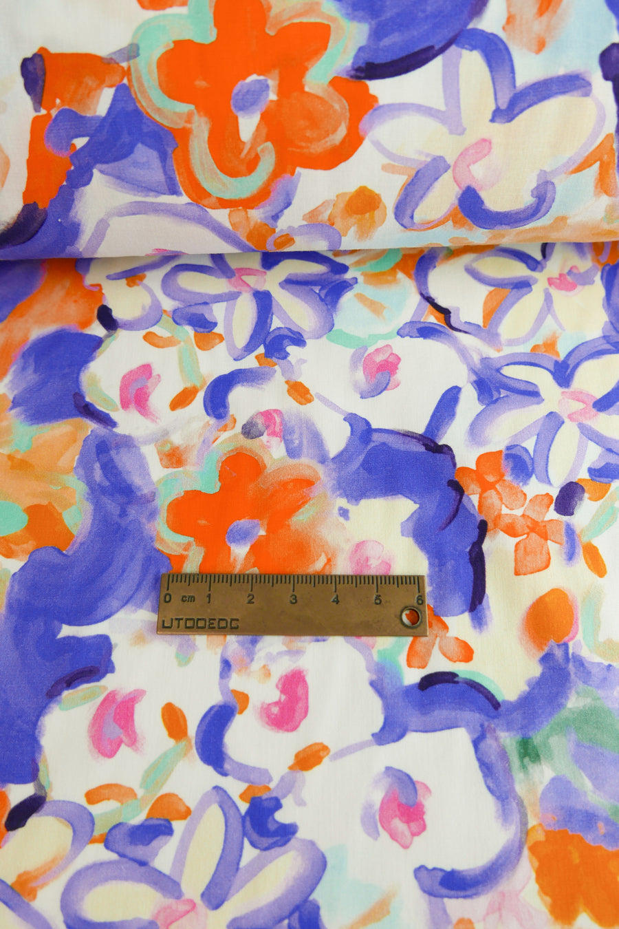 Francoise - Printed Cotton | Tangerine